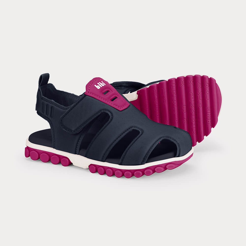 Sandália Infantil Bibi Summer Roller Sport 2.0 Azul Marinho com Rosa Azul Marinho 4
