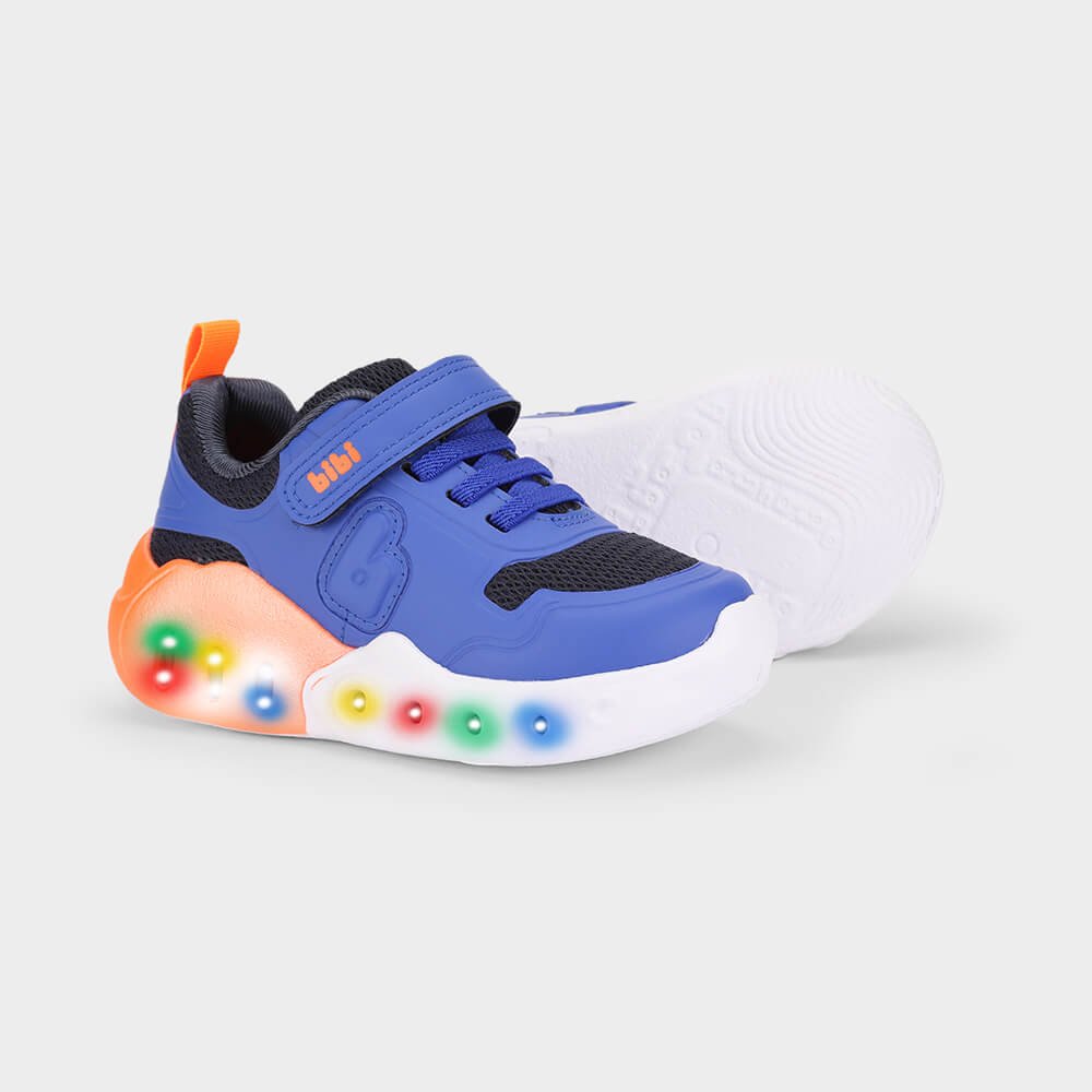 Tênis Infantil Bibi Fun Light Azul com Laranja Azul 4