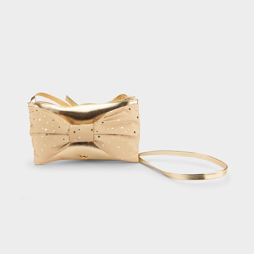 Bolsa Infantil Bibi Dourada com Laço