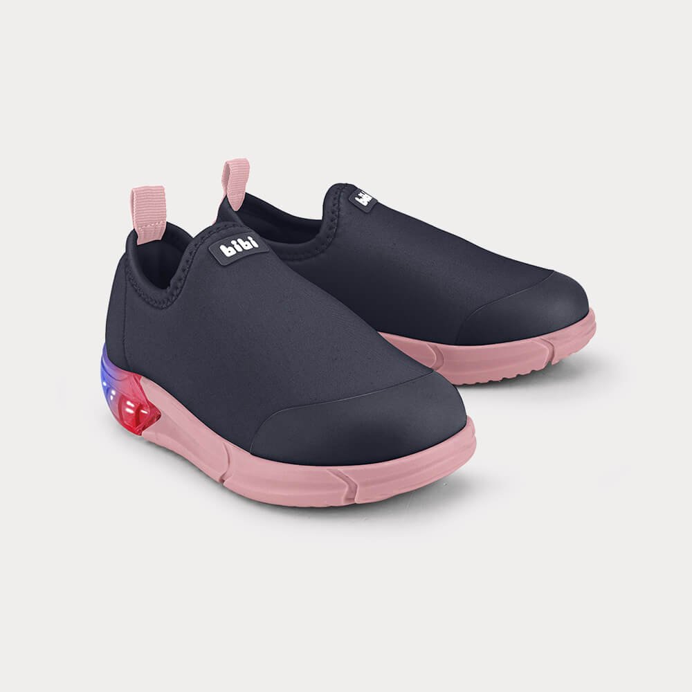 Tênis Infantil Bibi Space LED Azul Marinho com Rosa Azul Marinho 2