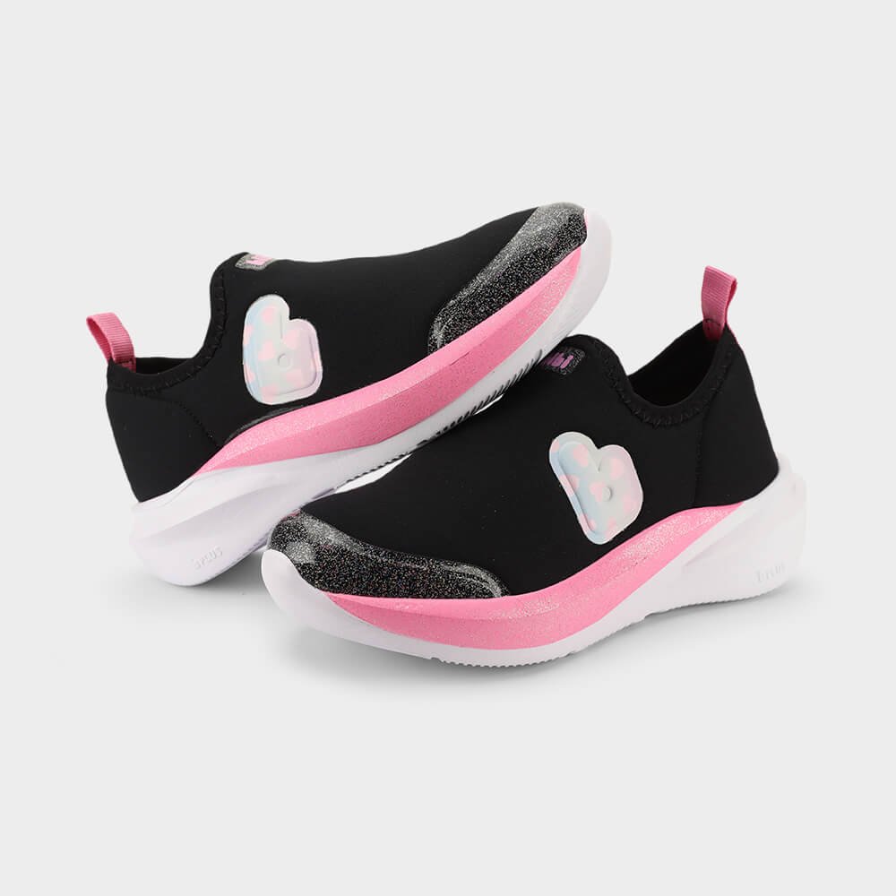 Tênis Infantil Bibi Volt 2.0 Preto com Rosa 1294035 Preto 2
