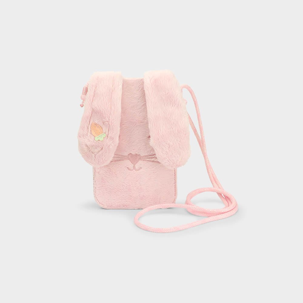 Bolsa Infantil Bibi Porta Celular de Coelhinho Rosa 2