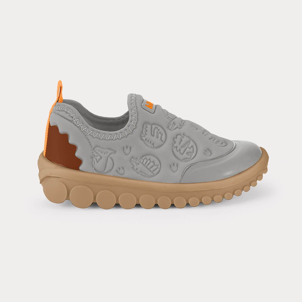 Tênis Infantil Bibi Roller 2.0 Cinza de Dinossauro