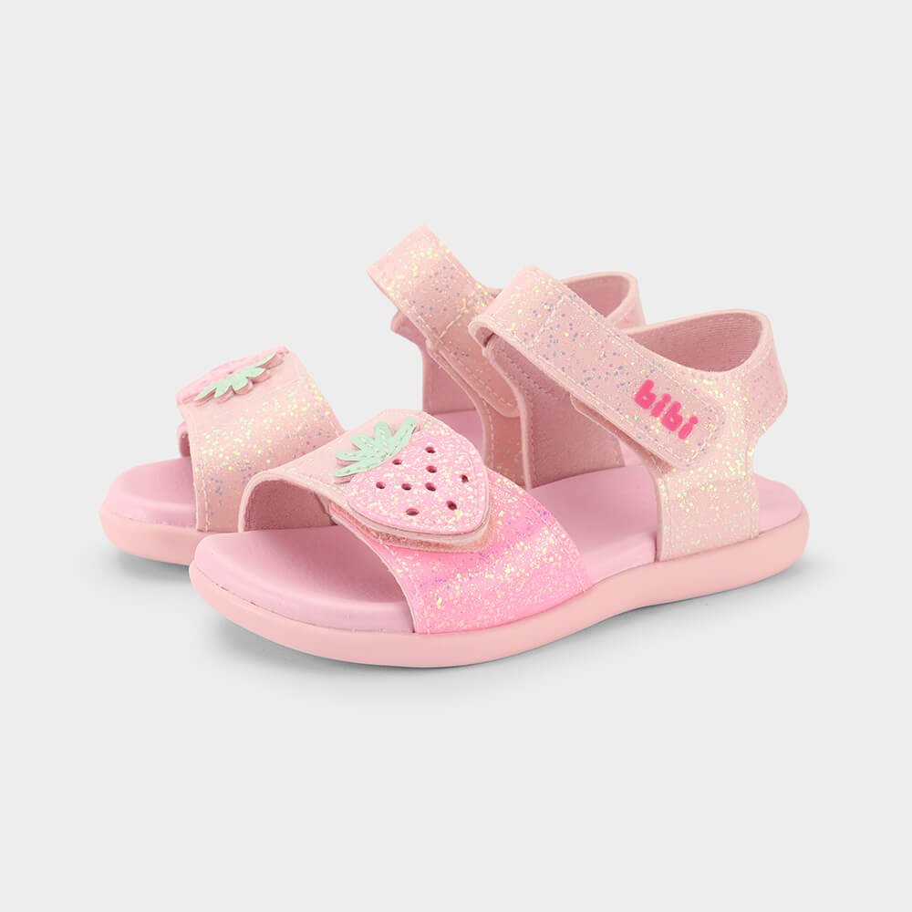 Sandália Infantil Bibi Baby Soft II Rosa de Morango Rosa 2