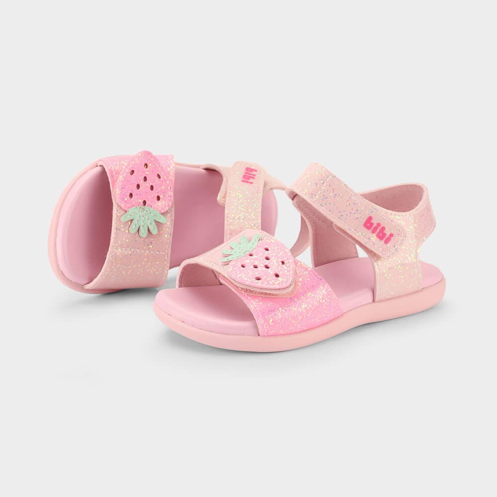 Sandália Infantil Bibi Baby Soft II Rosa de Morango Rosa 3