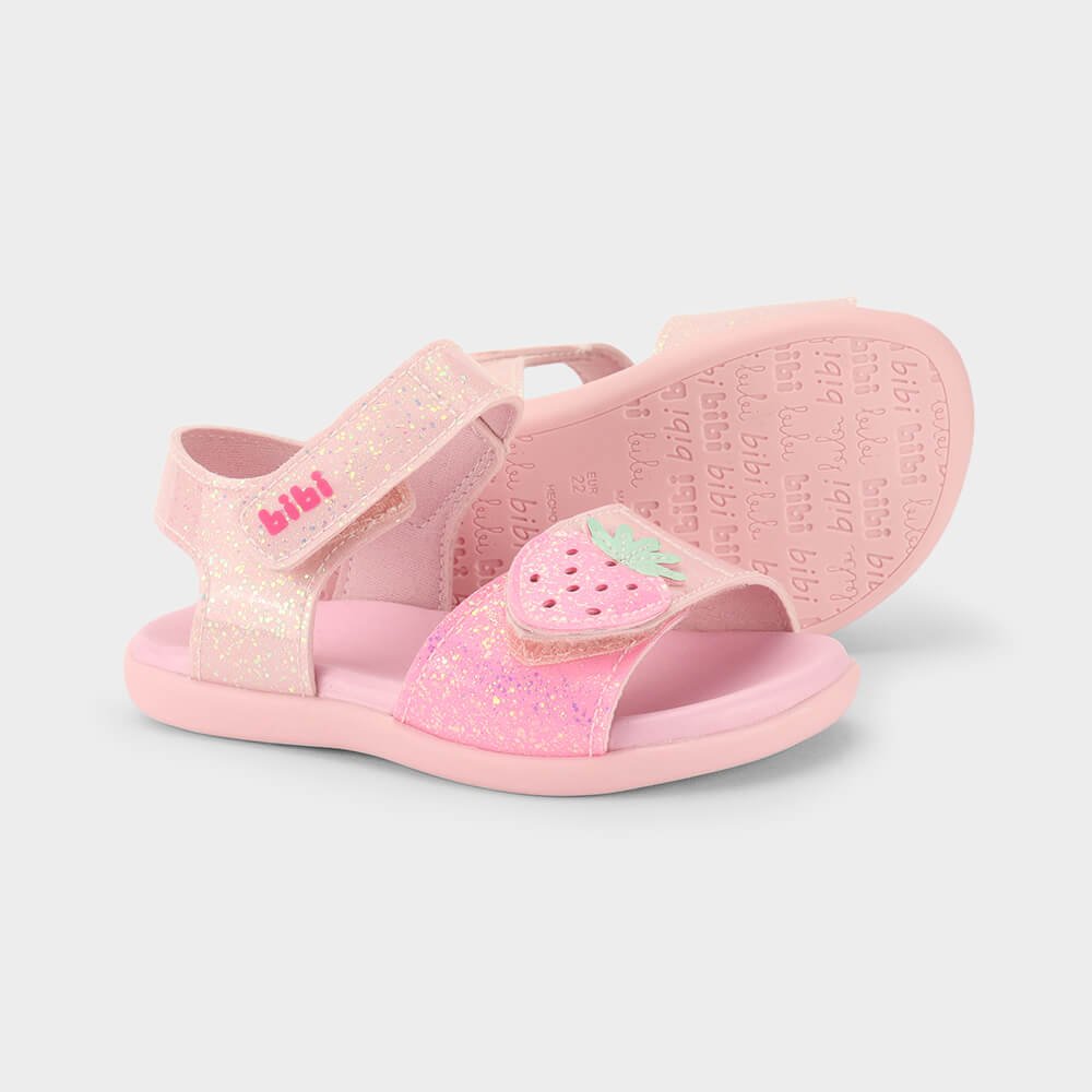 Sandália Infantil Bibi Baby Soft II Rosa de Morango Rosa 4