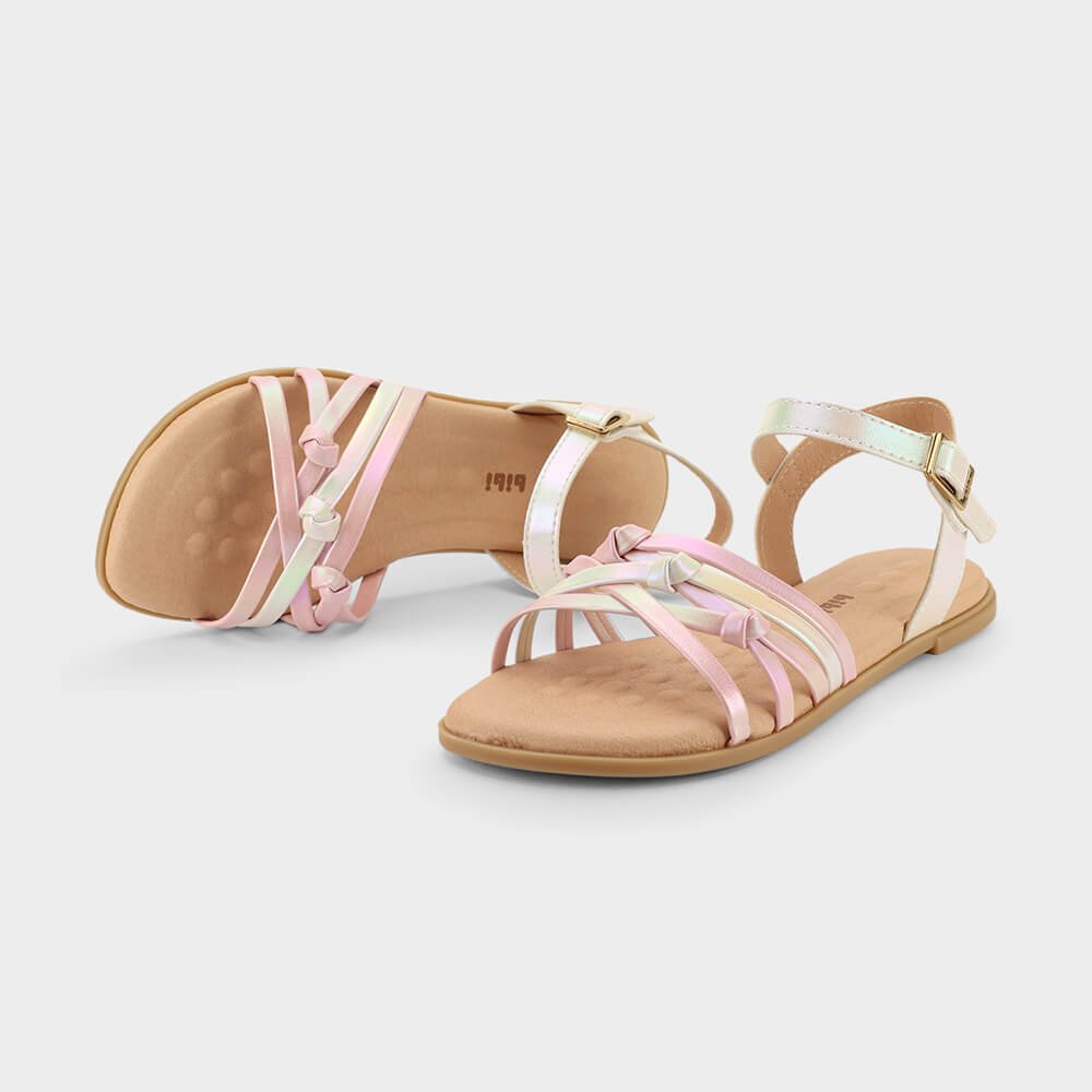 Sandália Infantil Bibi Shine Kids Rosa com Branco Rosa 3