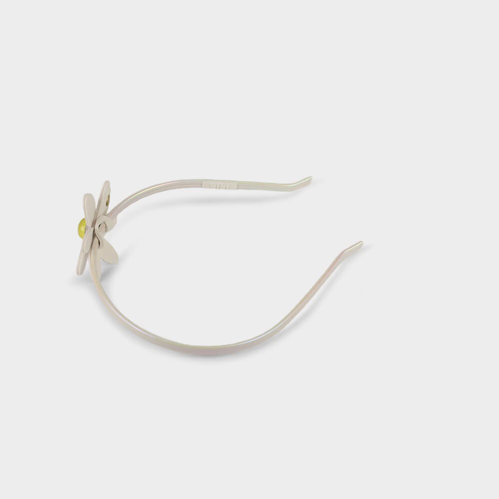 Tiara Infantil Bibi Branca de Flor Branco 4