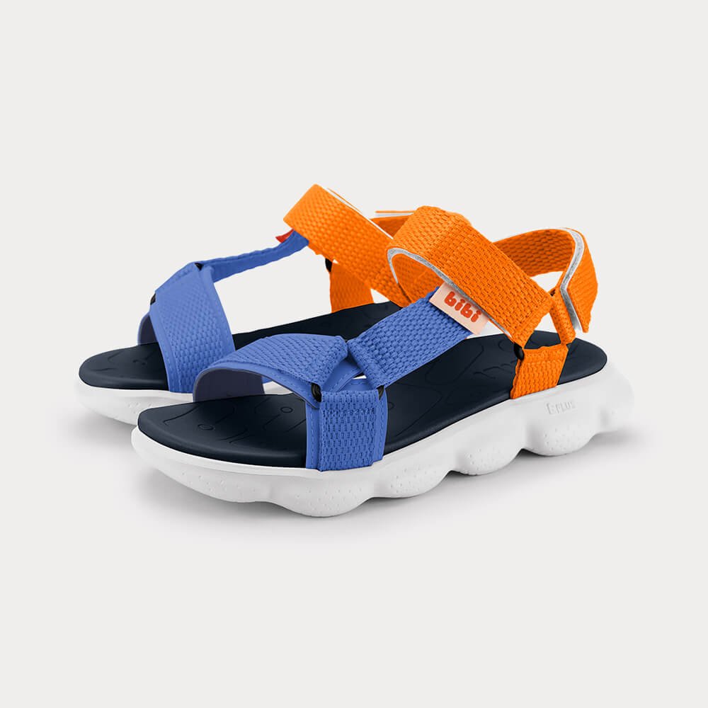 Sandália Infantil Bibi Sandals Sport Azul e Laranja Azul/Laranja 2