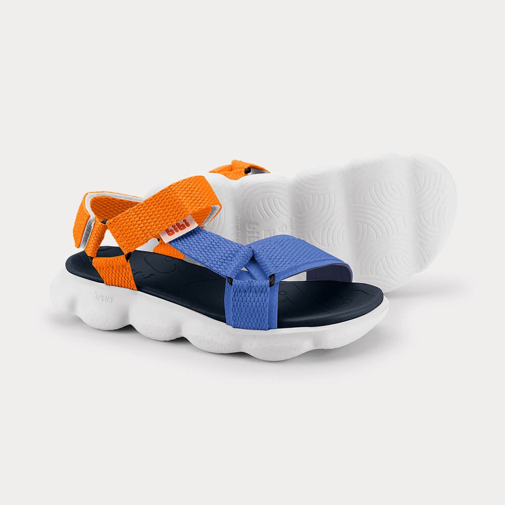 Sandália Infantil Bibi Sandals Sport Azul e Laranja Azul/Laranja 4
