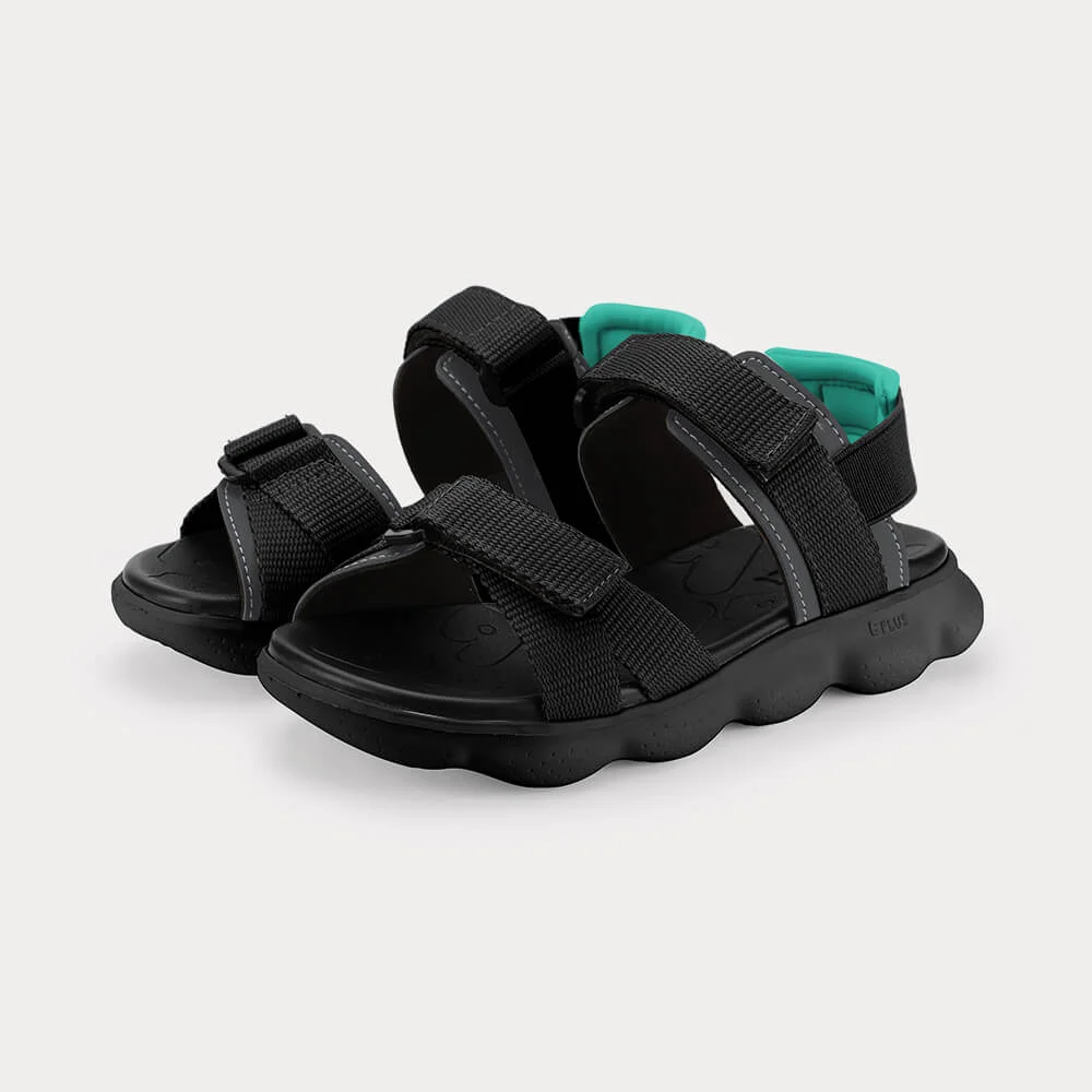 Sandália Infantil Bibi Sandals Sport Preta e Verde Preto/Verde 2
