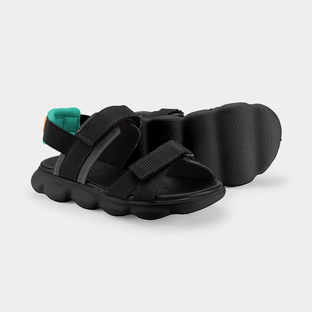 Sandália Infantil Bibi Sandals Sport Preta e Verde Preto/Verde 4