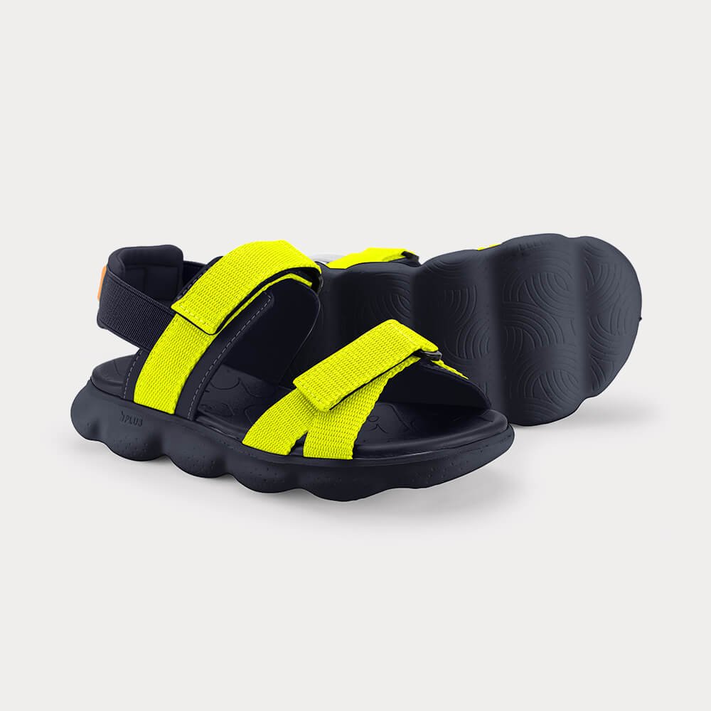 Sandália Infantil Bibi Sandals Sport Azul e Amarela Neon Azul/Amarelo 4