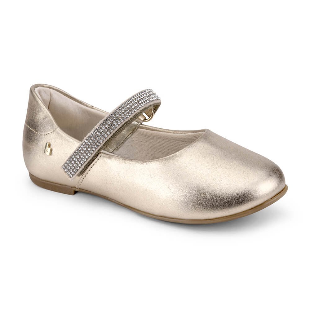 Sapatilha Infantil Feminina Bibi Ballerina Dourada 1171022 Dourado 1