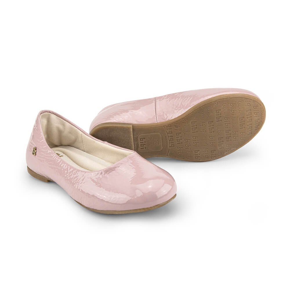 Sapatilha Infantil Feminina Bibi Ballerina Rosa com Verniz 1171029 Rosa 3