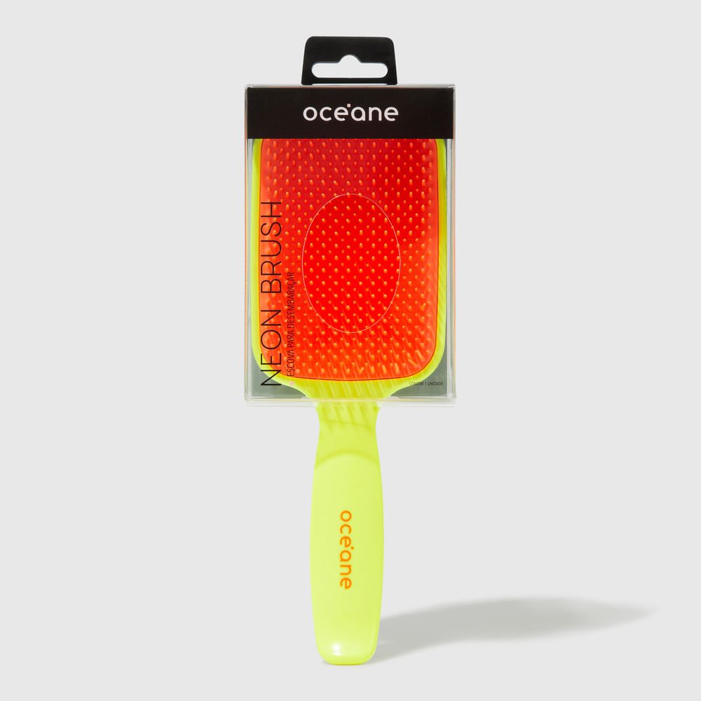 Escova de Cabelo Desembaraçadora Amarela - Neon Brush Amarelo 3
