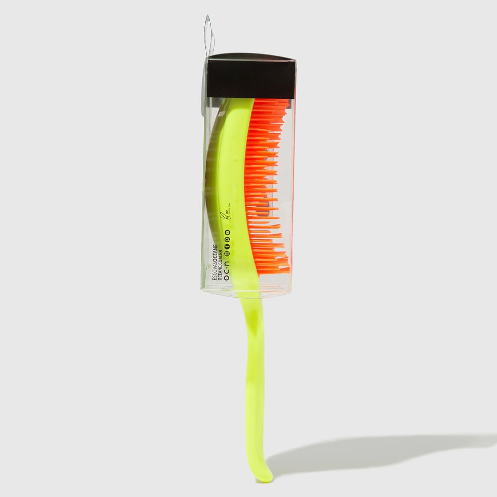 Escova de Cabelo Desembaraçadora Amarela - Neon Brush Amarelo 4