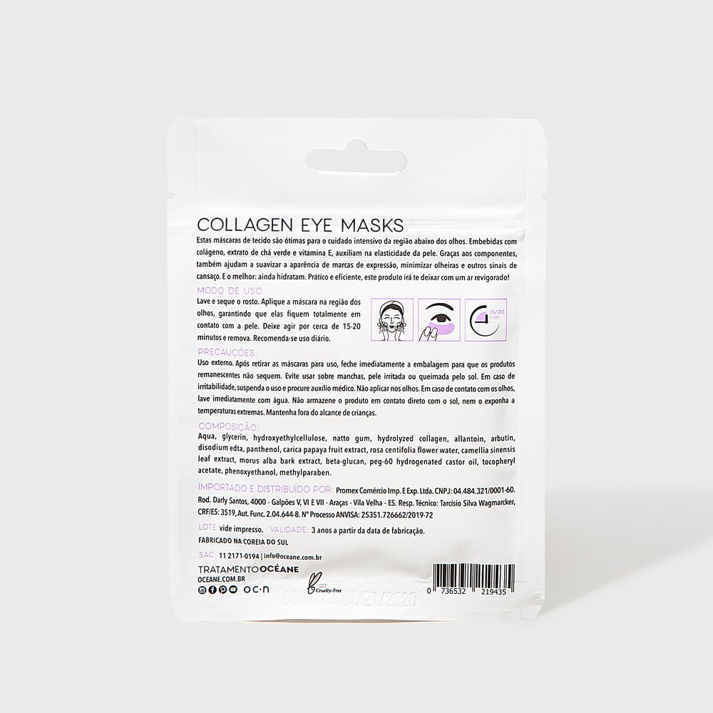 Máscara Para Olhos com Colágeno - Collagen Eye Mask 30un ÚNICO 5