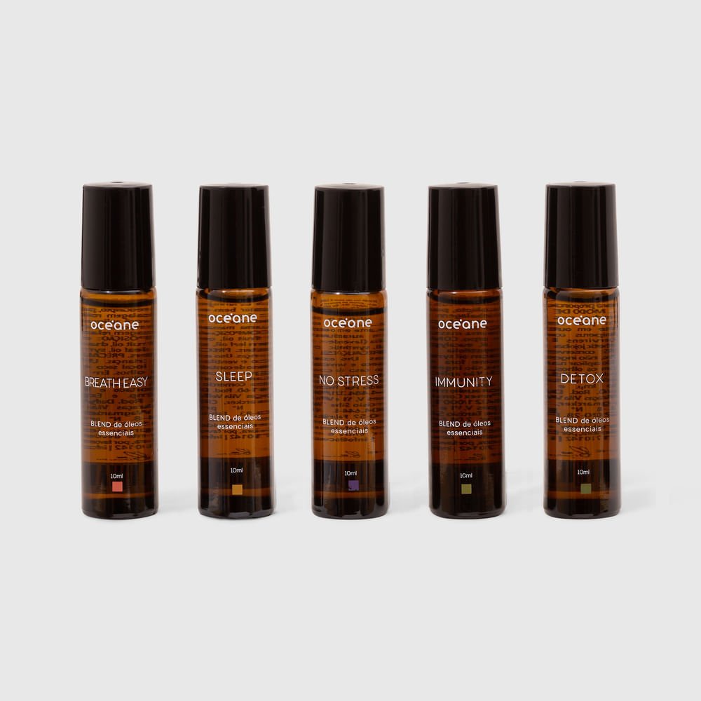 Kit de Blends de Óleos Essenciais Roll On - Aromatherapy Set ÚNICO 5