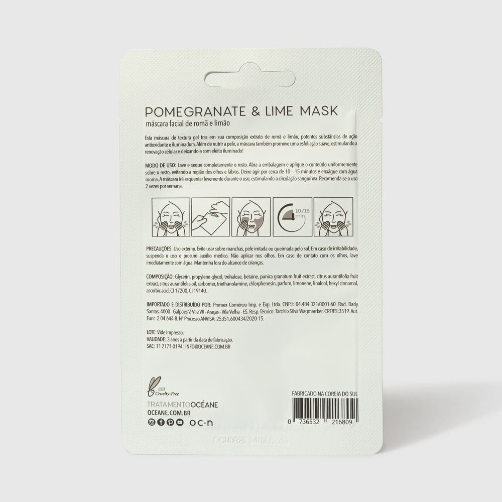 Máscara Facial de Romã e Limão - Pomegranate And Lime Mask 8g 8g 2