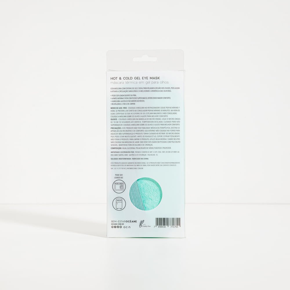 Máscara para Olhos em Gel Verde - Hot & Cold Gel Eye Mask Verde 5