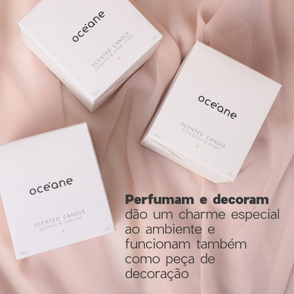 Vela Aromatizada de Bergamota e âmbar - Scented Candle 180g 180g 4