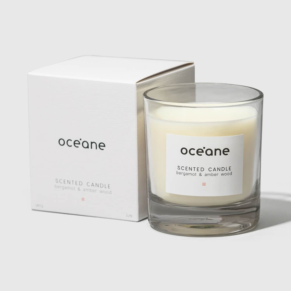 Vela Aromatizada de Bergamota e âmbar - Scented Candle 180g 180g 6