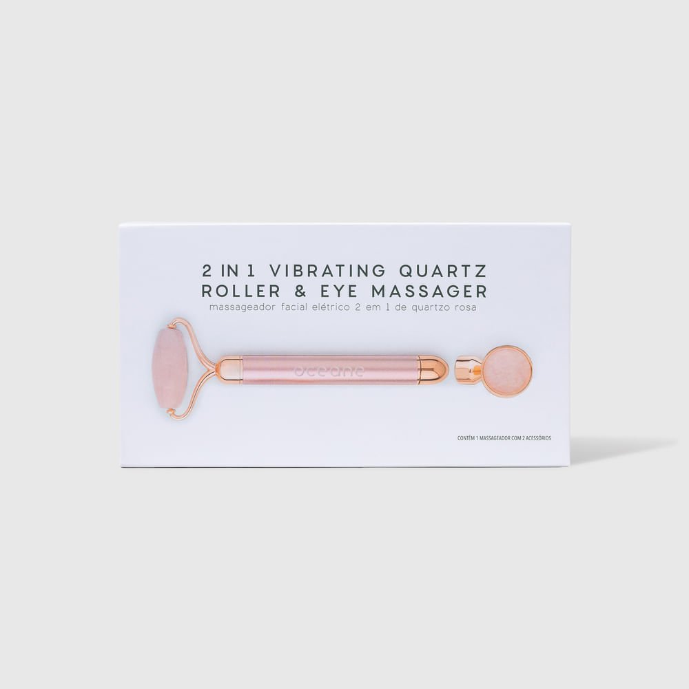 Massageador Elétrico de Quartzo - Vibrating Quartz Roller Rosa 9