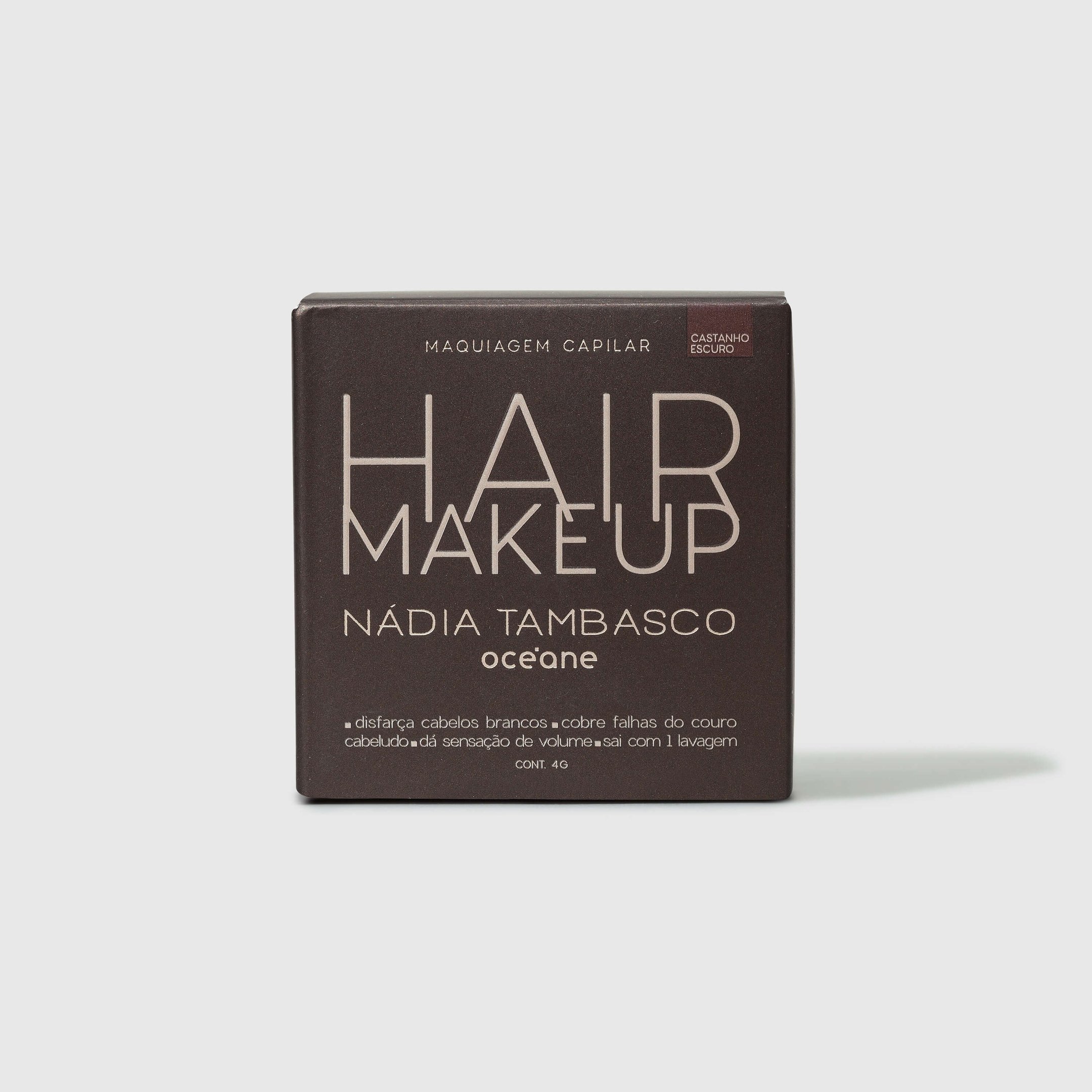 Maquiagem Capilar Castanho Escuro - Hair Makeup Nádia Tambasco 4g Marrom 5