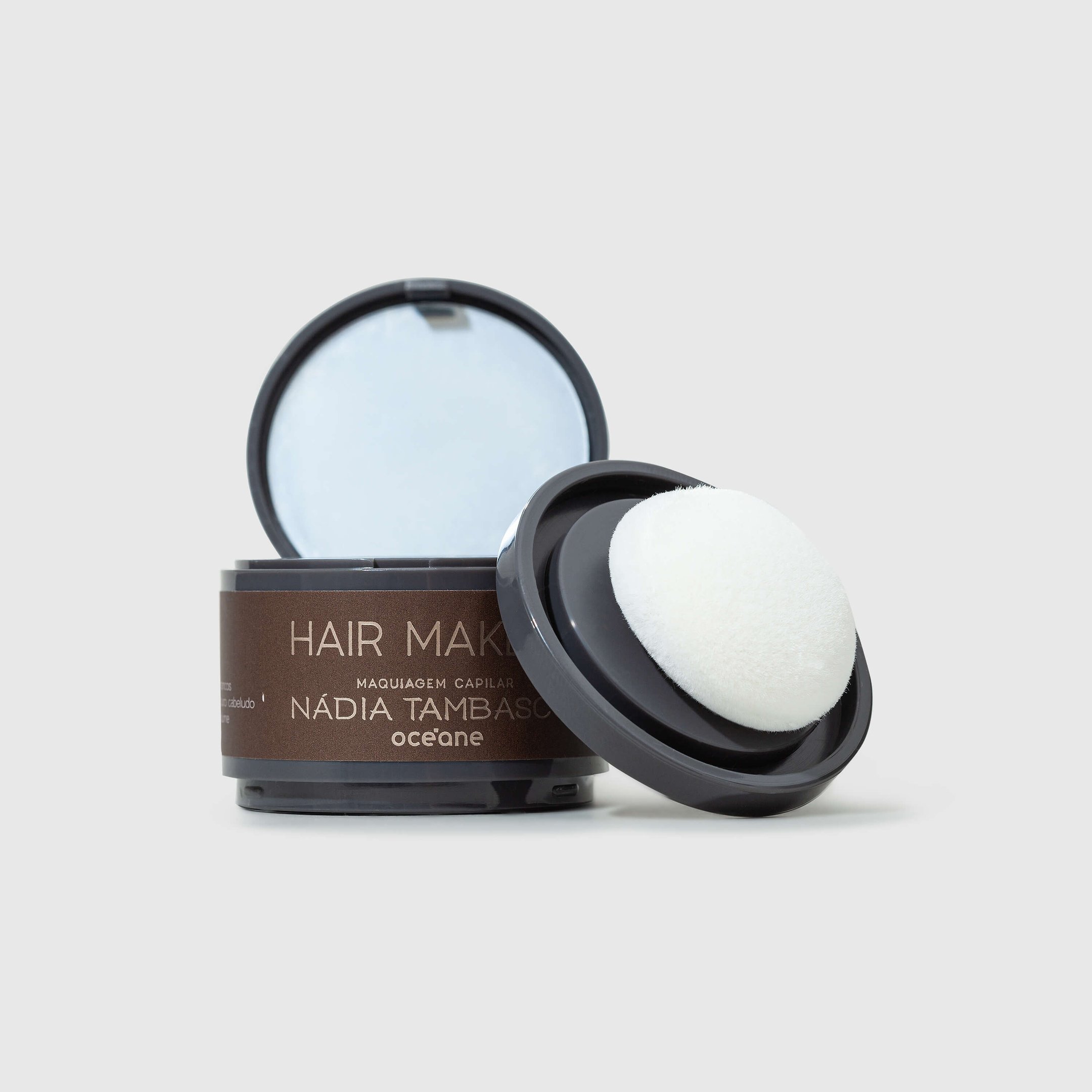 Kit Retoque Sobrancelhas - Maquiagem Capilar Castanho Escuro + Pincel Para Sobrancelhas (2 Produtos) ÚNICO 2