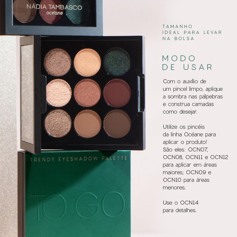 Paleta de Sombras Nádia Tambasco By Océane - To Go Trendy 7,2g Trendy 7
