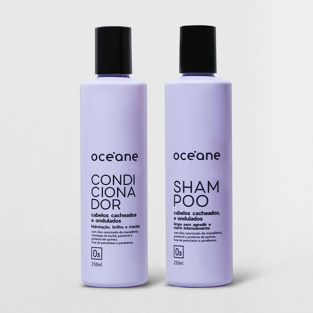 Kit Shampoo + Condicionador Para Cabelos Cacheados e Ondulados (2 Produtos)