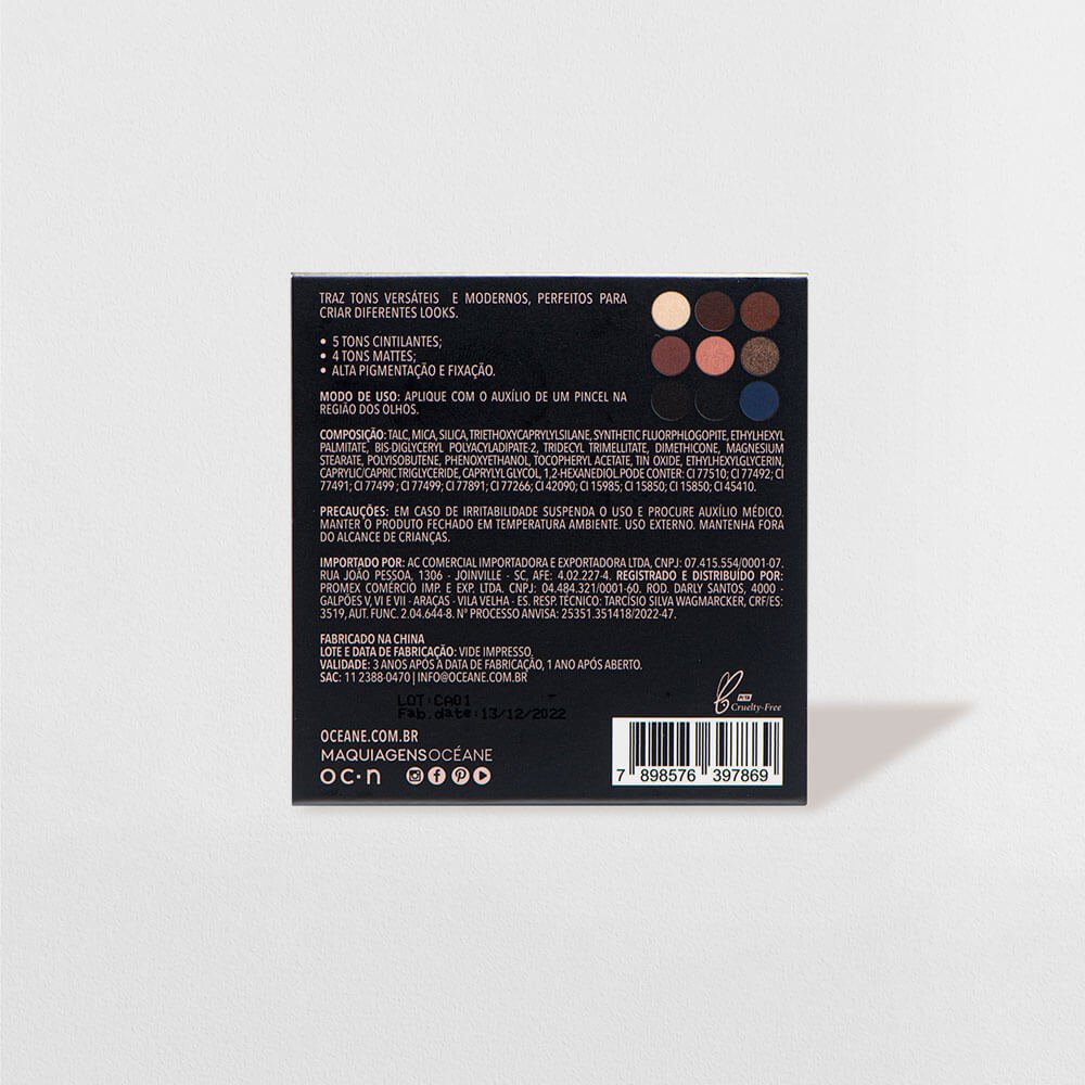 Paleta de Sombras - Pocket Palette Casual Océane Edition 7g 7g 8