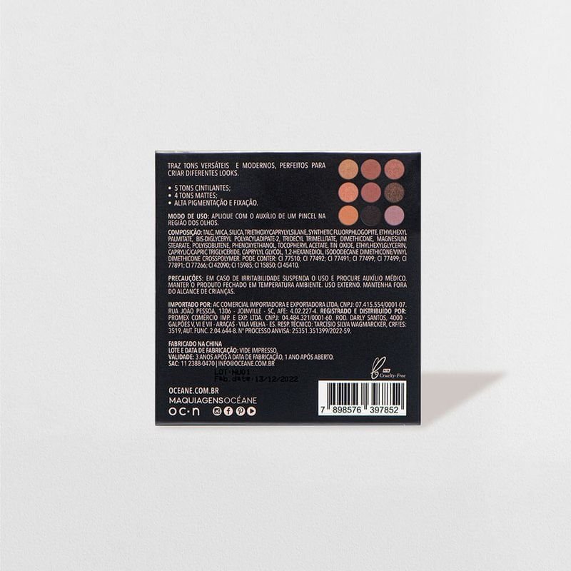 Paleta de Sombras - Pocket Palette Nude Océane Edition 7g 7g 3