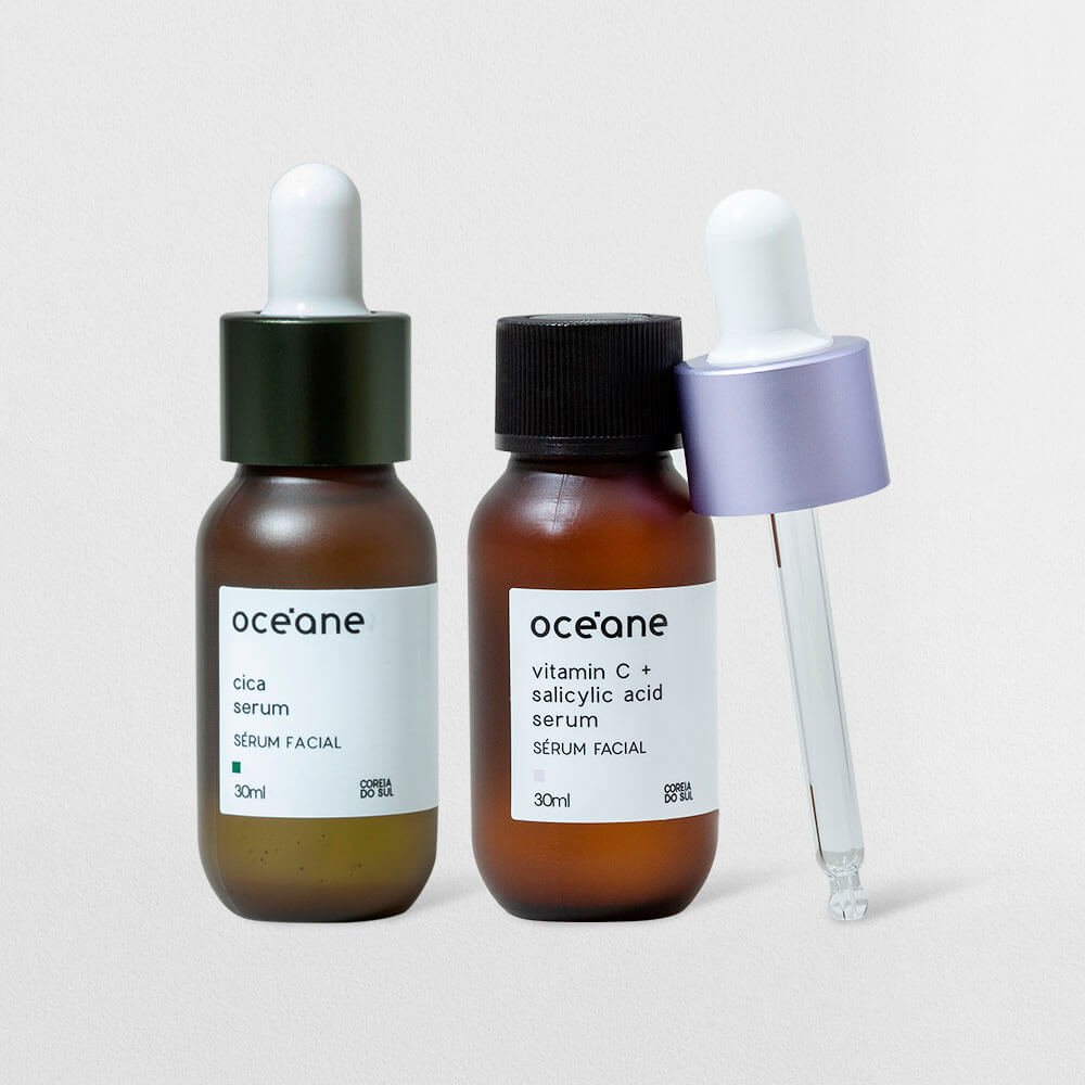 Kit Sérum de Cica + Sérum de Vitamina C e Ácido Salicílico (2 Produtos) ÚNICO 1