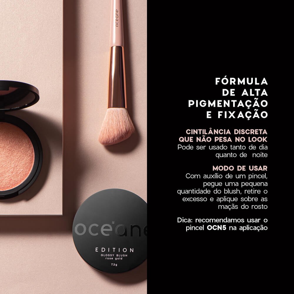 Kit Blush Cintilante + Esponja de Maquiagem Flat Drop Edition (2 Produtos) ÚNICO 6