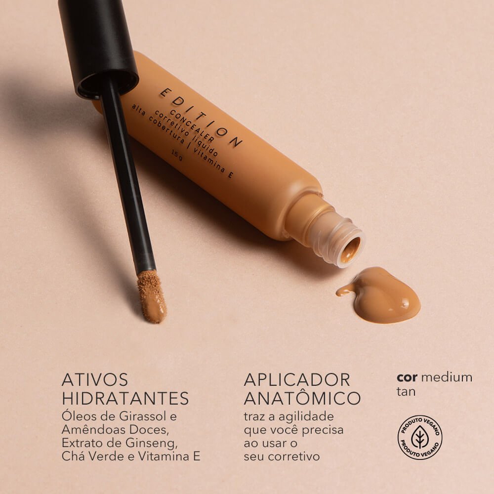 Corretivo Líquido Escuro – Concealer Medium Tan Océane Edition 15g Bege 6