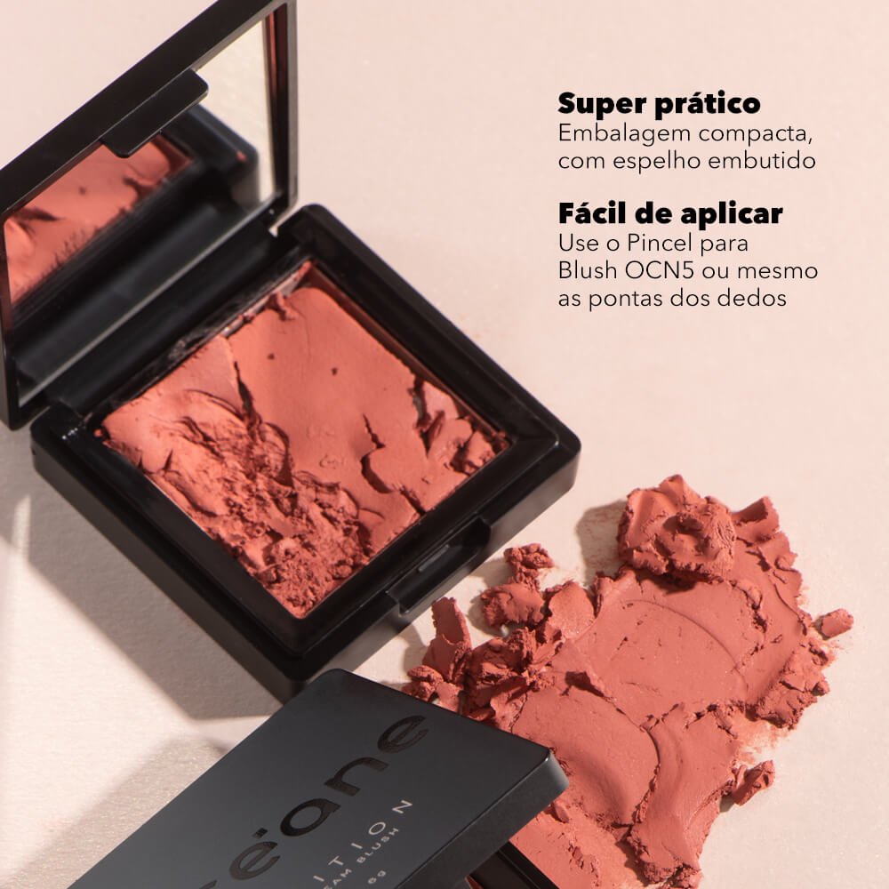 Kit Make Suave – Blush Cremoso + Pó Compacto + Presilha Océane Edition (3 Produtos) ÚNICO 6