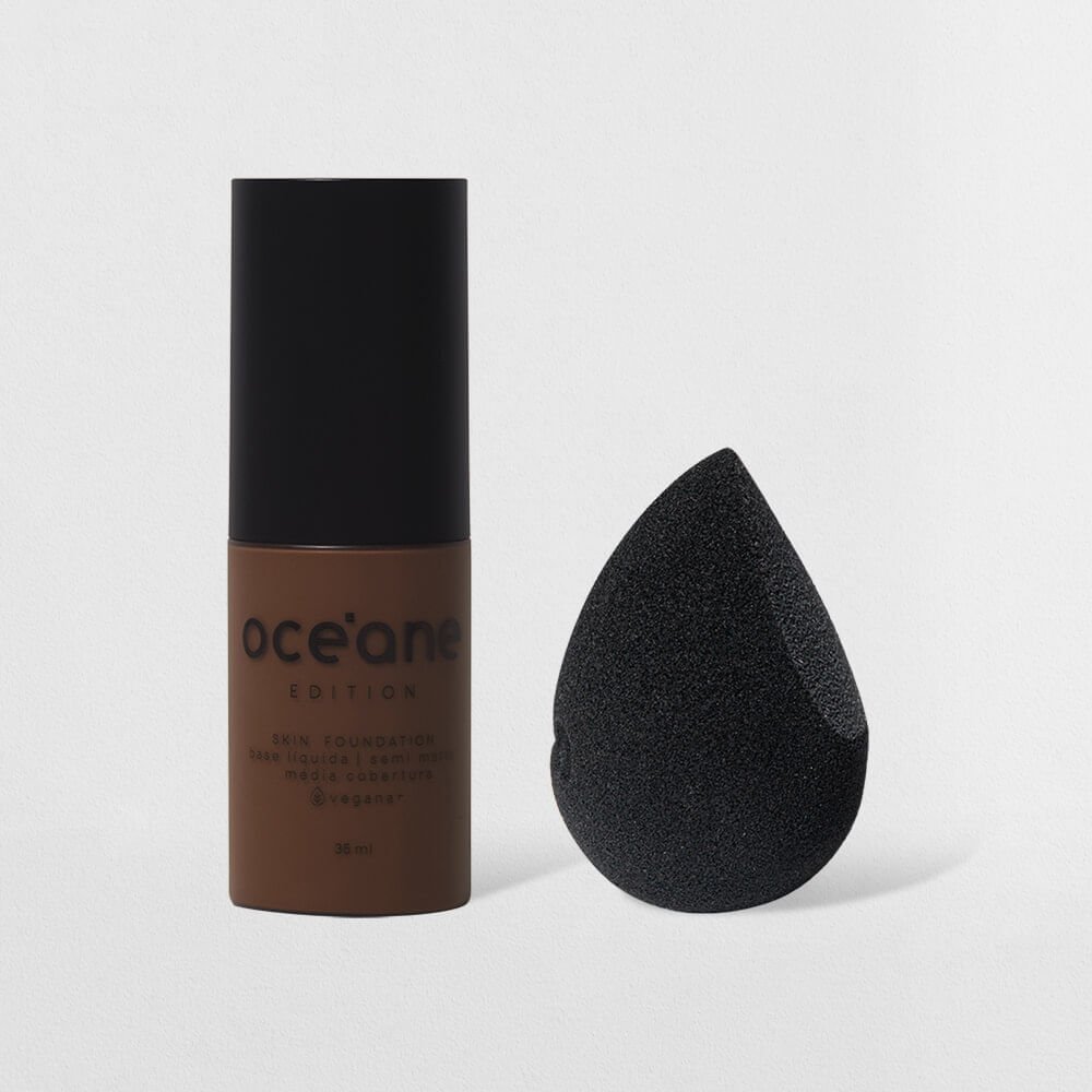 Kit Base Líquida 550d + Esponja de Maquiagem Océane Edition (2 Produtos)