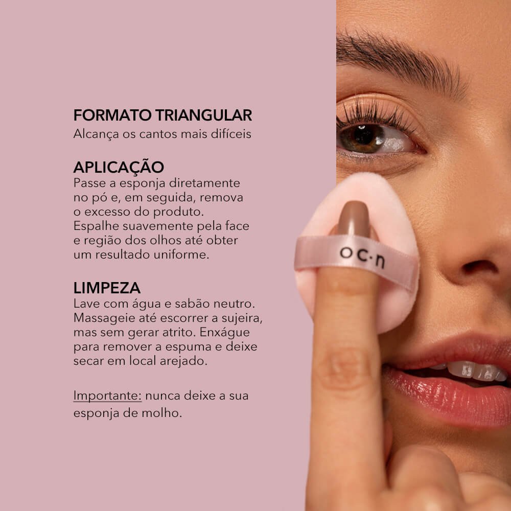 Kit Esponja Para Acabamento + Pó Translúcido + Pincel Para Pó Océane Edition (2 Produtos) ÚNICO 4