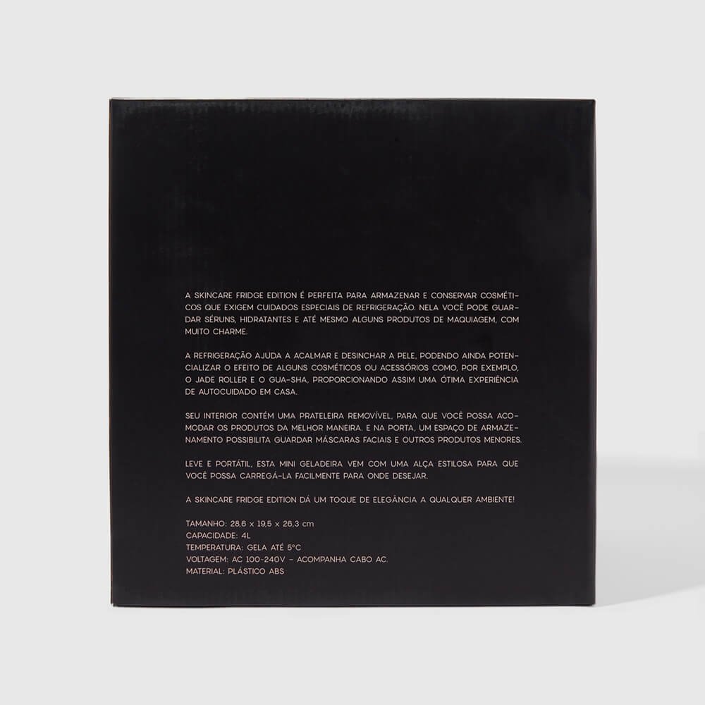 Mini Geladeira Preta - Skincare Fridge Océane Edition 4l Preto 9