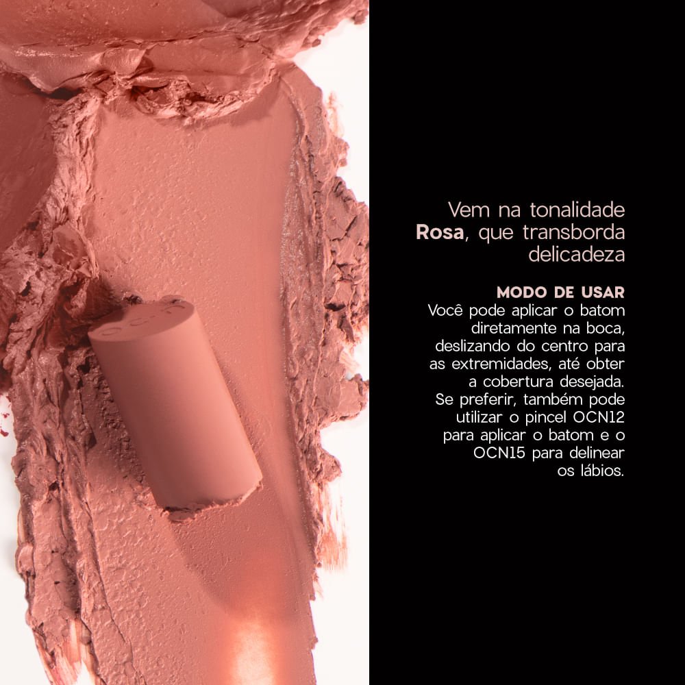 Kit Batom Rosa + Brilho Labial Océane Edition (2 Produtos) ÚNICO 8