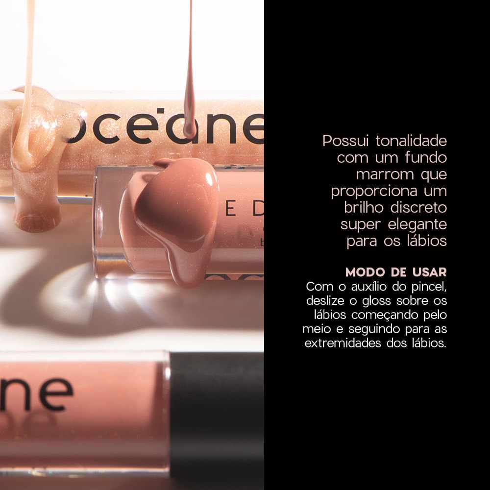 Kit Brilho Labial Transparente + Brilho Labial Nude Océane Edition (2 Produtos) Bege 5