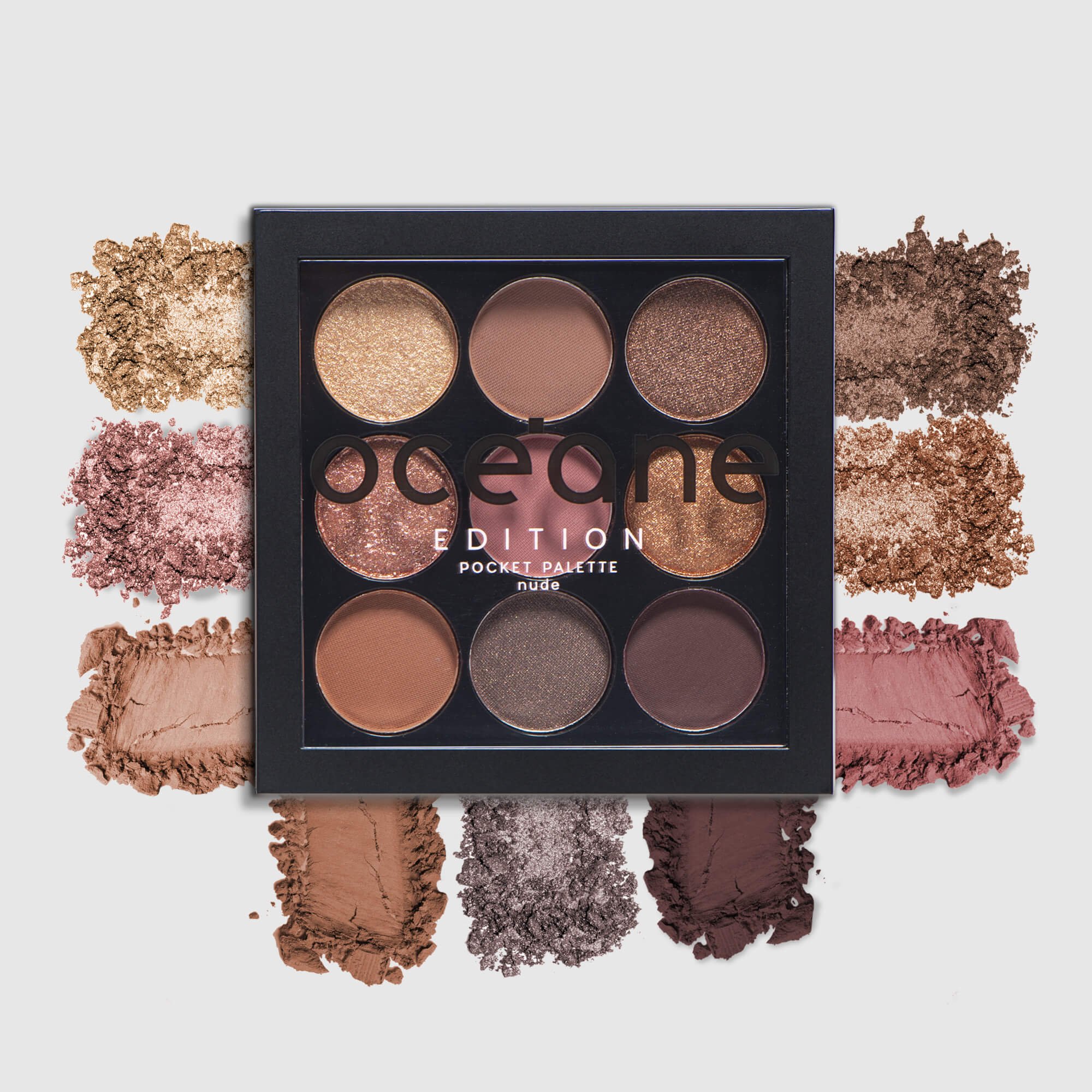 Kit Lápis de Olhos Marrom Lápis de Olhos Preto Paleta de Sombras Nude Océane Edition ÚNICO 2