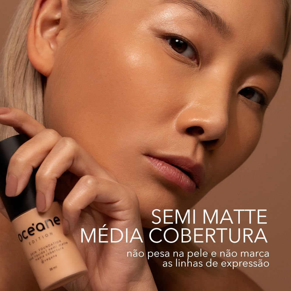 Kit Base Líquida 300m + Corretivo Líquido Médium Océane Edition (2 Produtos) ÚNICO 3
