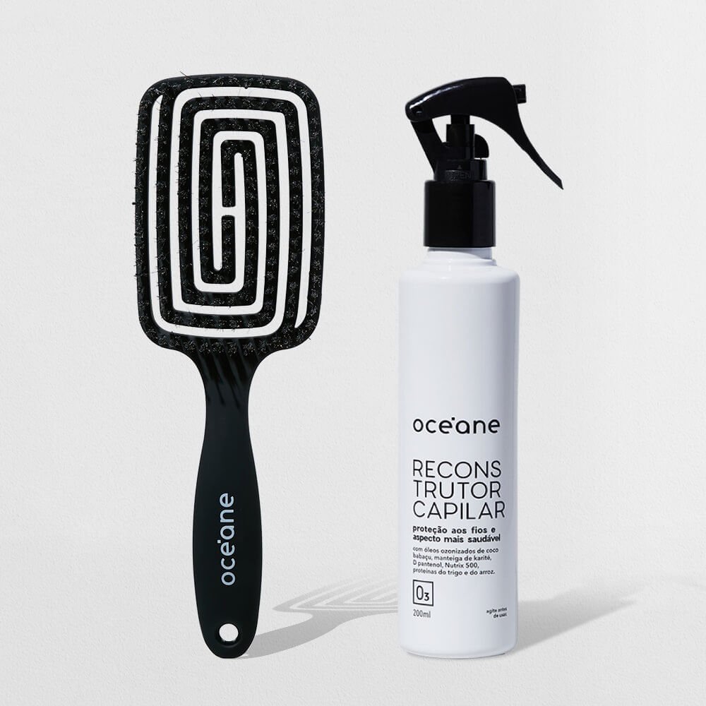 Kit Reconstrutor Capilar Escova de Cabelo