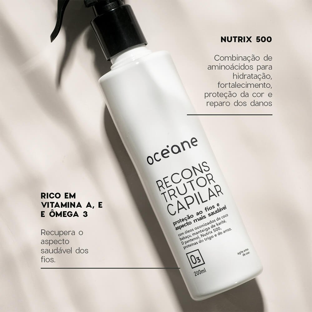 Kit Reconstrutor Capilar Escova de Cabelo ÚNICO 2