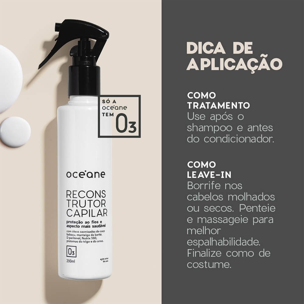Kit Reconstrutor Capilar Escova de Cabelo ÚNICO 4