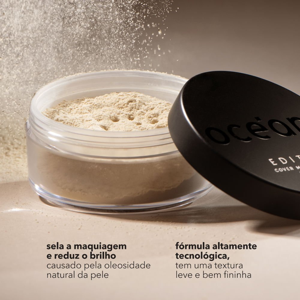 Kit Base Líquida 300m + Corretivo Líquido Médium + Pó Solto Océane Edition (3 Produtos) ÚNICO 9