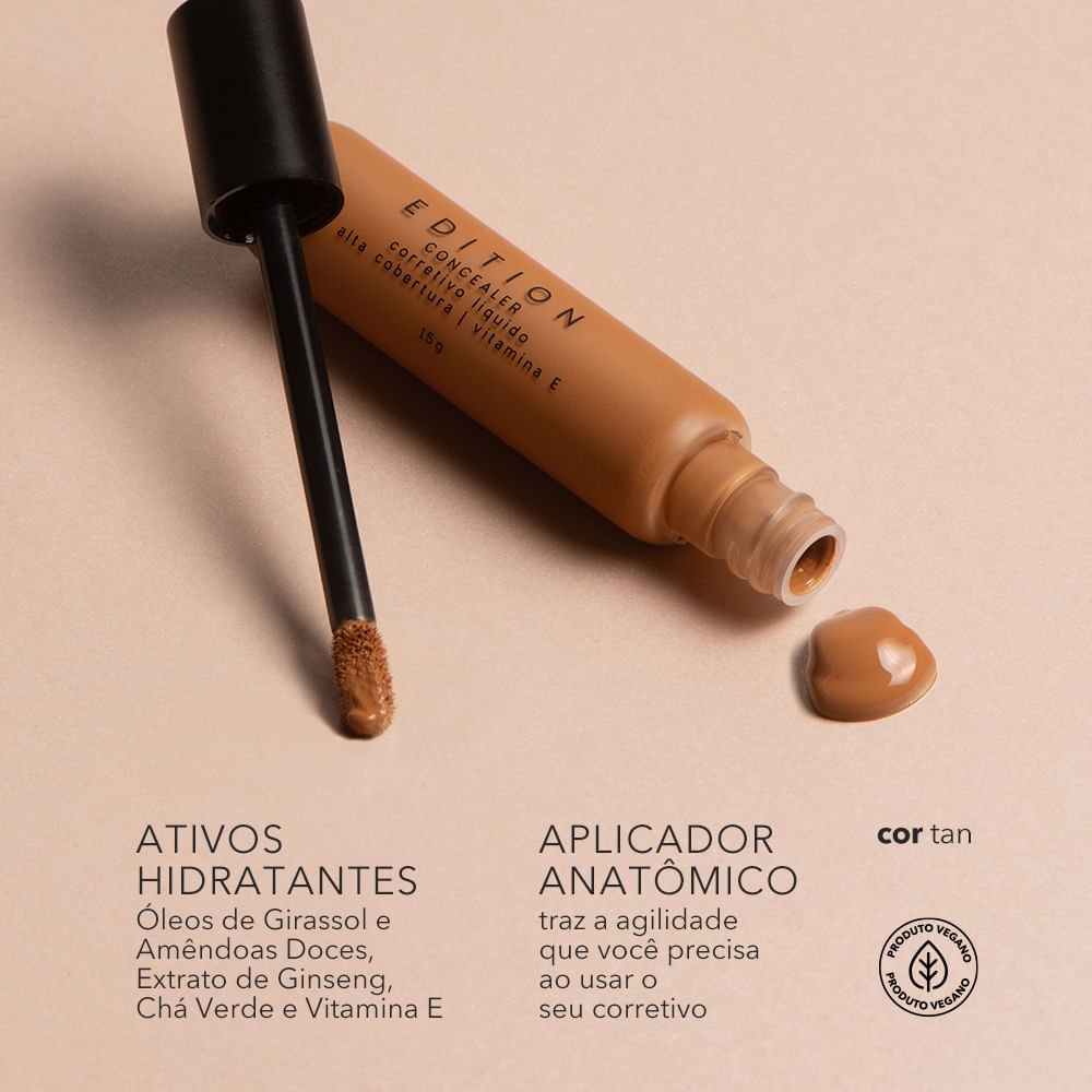 Kit Base Líquida 440t + Corretivo Líquido Tan + Pó Solto Océane Edition  (3 Produtos) ÚNICO 5